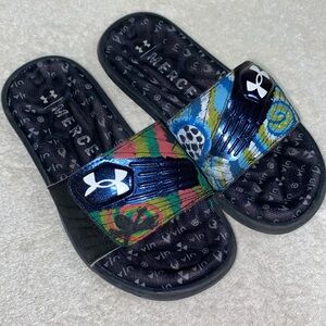 Under Armour mercenary unisex hook and loop slides size 3